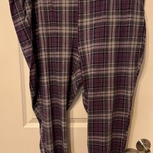 Torrid Full-Length Pocket Legging — Purple/Grey Plaid